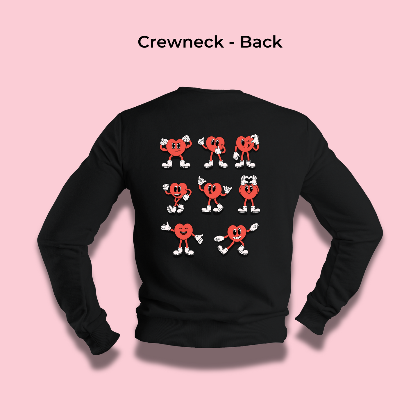 Retro Hearts Crewneck